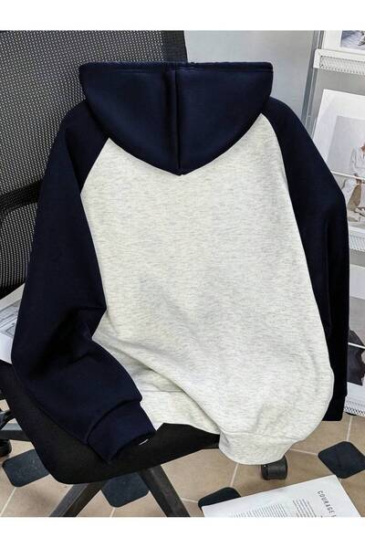 MOONBULL ÜNİSEX REGLAN KOLLU BOSTON BASKILI KAPÜŞONLU SWEATSHİRT