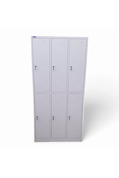 concent 6-door iron locker cabinet, gray color, competitive price in Jeddah