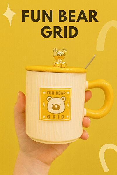 Luminoo Sunpio Porcelain Teddy Bear Mug Cream