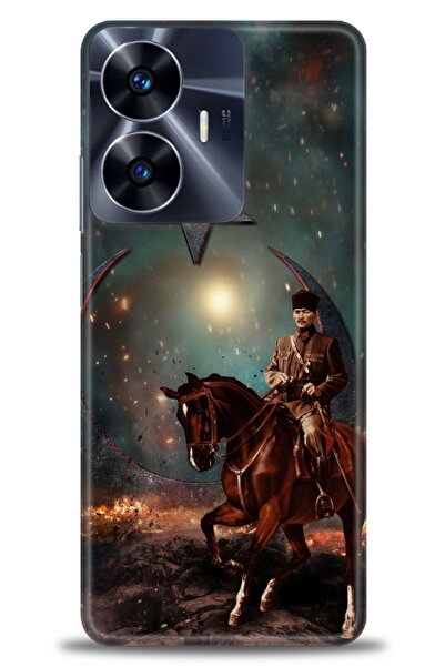 realme حافظة A+ Plus متوافقة مع شبكة الجيل الرابع C55 + واقي شاشة من السيرامي...