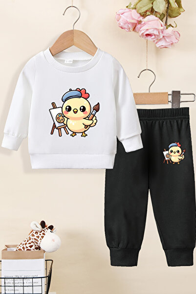 ADABEBEK Premium Painter Chick Printed Bottom and Top Baby Set 24477
