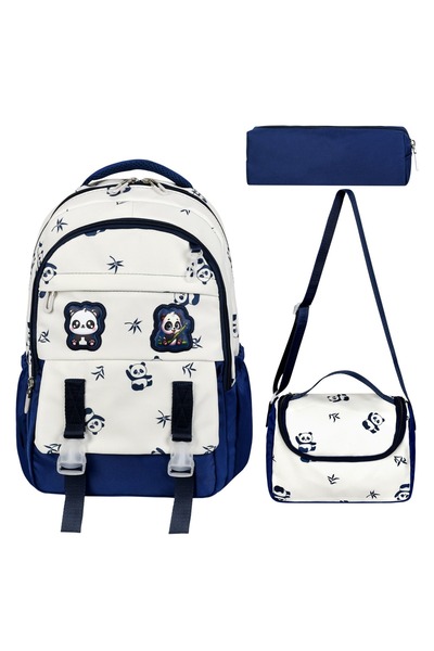 Alanç Gift Geantă pentru școală primară pentru fete cu model panda în stil co...