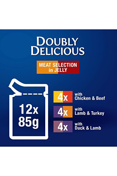 Purina One Felix As Good As It Look Doubly Delicious Wet Cat Food Meat Selections 85g (Pack of 12)