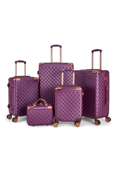 LİMRA طقم شنط سفر مكون من 5 حقائب أمتعة بعجلات مصنوعة من ABS بتصميم صلب و قوي