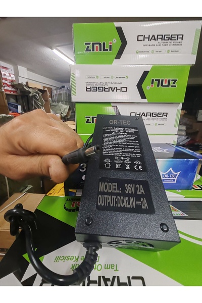 ORTEC 36v 2a lityum li-ion akıllı elektrikli bisiklet şarj aleti