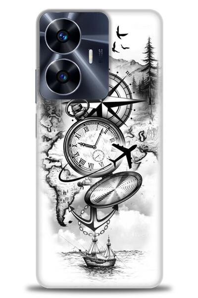 realme حافظة A+ Plus متوافقة مع شبكة الجيل الرابع C55 + واقي شاشة من السيرامي...