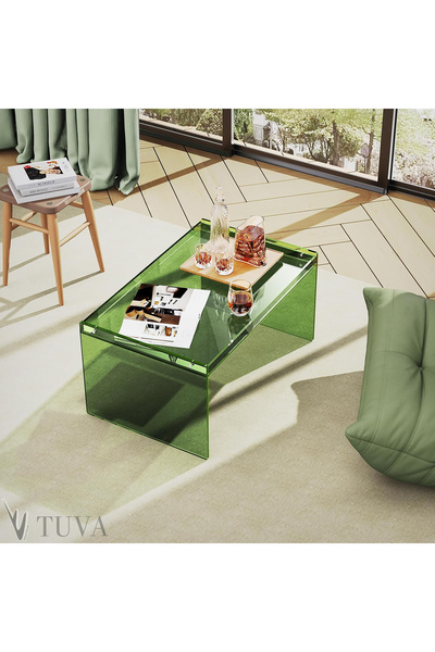 TUVA REKLAM TUVA ELENZA | İç Yüzeyli Tepsi Model Modern Pleksi Orta Sehpa | Tuva Yeni Nesil Mobilya