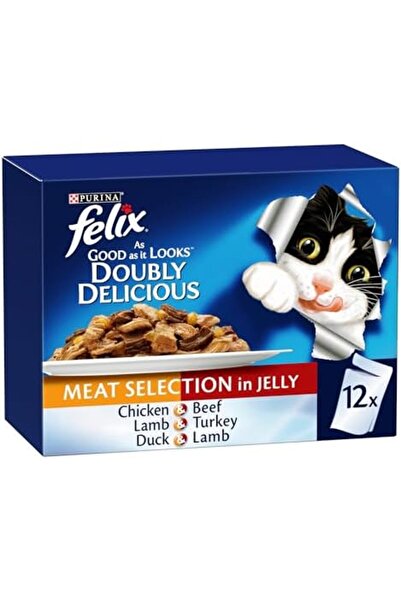 Purina One Felix As Good As It Look Doubly Delicious Wet Cat Food Meat Selections 85g (Pack of 12)