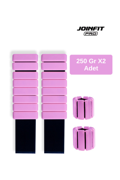 JOINFIT PRO El ve Ayak Bilek Ağırlığı Pembe 250 gr x 2 Adet | Ayarlanabilir S...