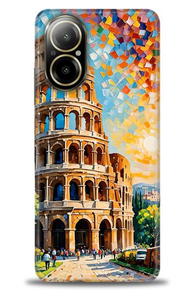 realme حافظة A+ Plus متوافقة مع 12 Lite 4G + واقي شاشة سيراميك غير قابل للكسر...