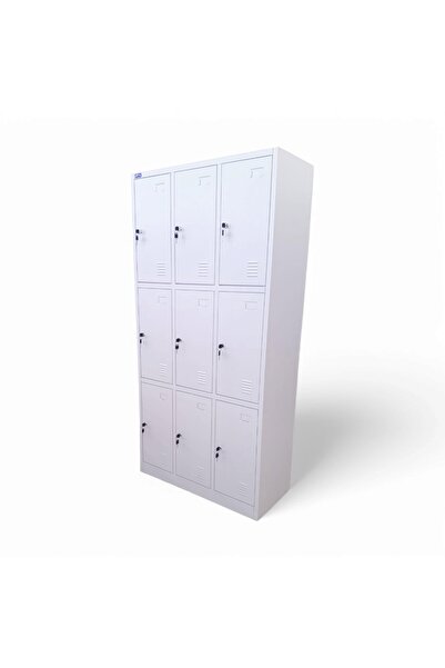 concent Concent 9-Door Iron Locker Cabinet, Grey