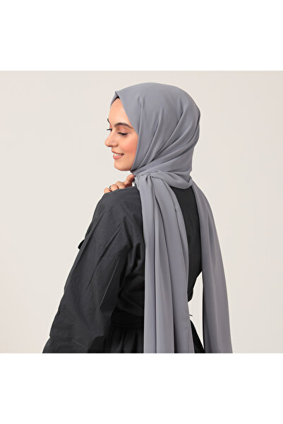 ipekistanbul Chiffon Shawl - Anthracite Blue
