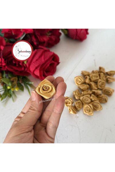 Gelincimherşey Сатенени панделки Gül 25 броя 3 см