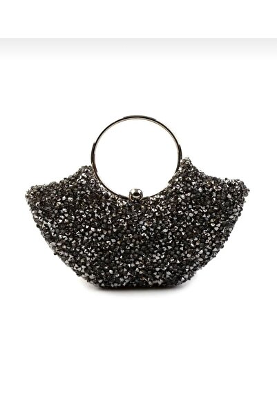 Baykuş Boutique Women's Evening Bag with Hand Grip and Long Chain Strap Night Party Bag