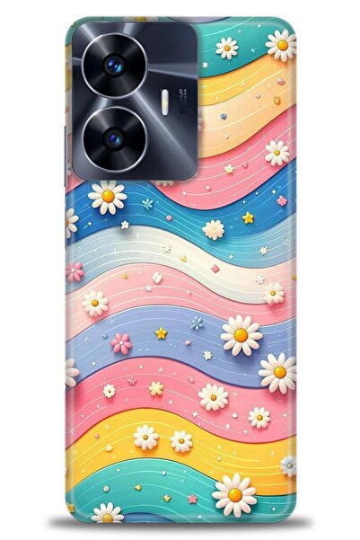 realme حافظة A+ Plus متوافقة مع شبكة الجيل الرابع C55 + واقي شاشة سيراميك غير...