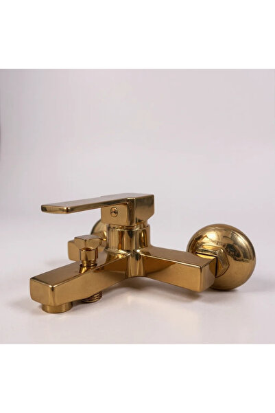 İSAOĞLU YAPI Copper Bathroom Faucet Bronze Shower Faucet Square Design Bathroom Fixture Rose Copper