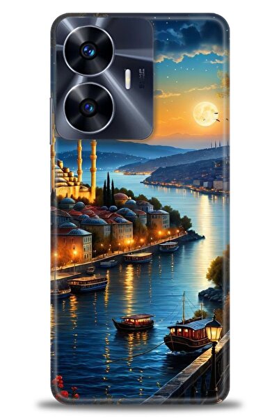 realme حافظة A+ Plus متوافقة مع شبكة الجيل الرابع C55 + واقي شاشة من السيرامي...