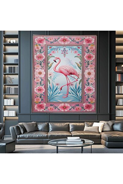 Else Dekor Pink Flamingo Animal Pattern Wall Cloth Wall Tapestry Wall Tapestry