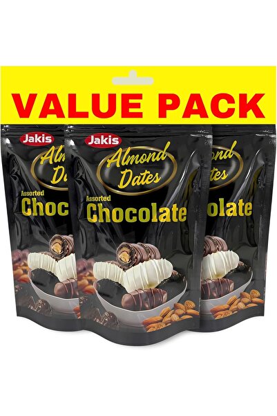 Dates لوز جاكيس المتنوع (عبوة من 3 قطع) 8×3×150 جم