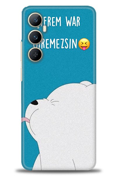 realme حافظة A+ Plus متوافقة مع شبكة الجيل الرابع C65 + واقي شاشة سيراميك غير...