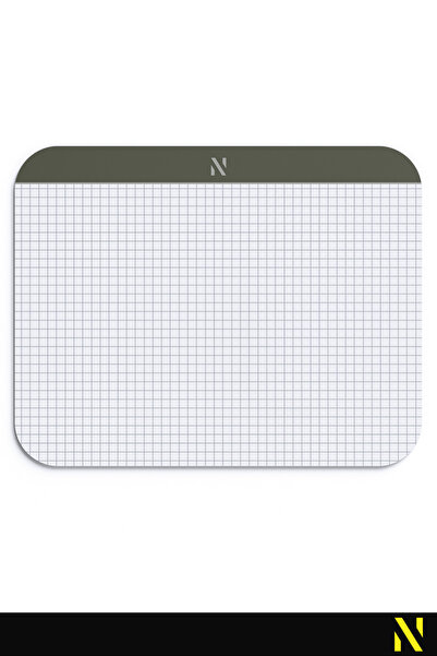 nilizma Khaki Colored Checkered Notebook Pattern Mouse Pad -23X19 Cm- Ergonomic Mouse Pad with Non-Slip Base