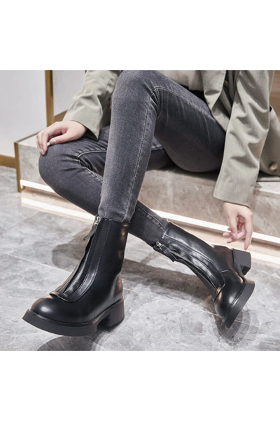 SOFILINE Black boots with front zipper 7781A 114