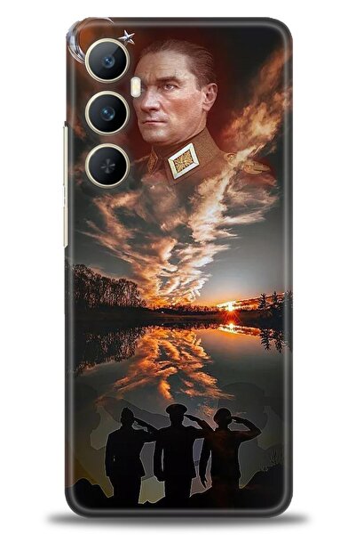 realme حافظة A+ Plus متوافقة مع شبكة الجيل الرابع C65 + واقي شاشة سيراميك غير...