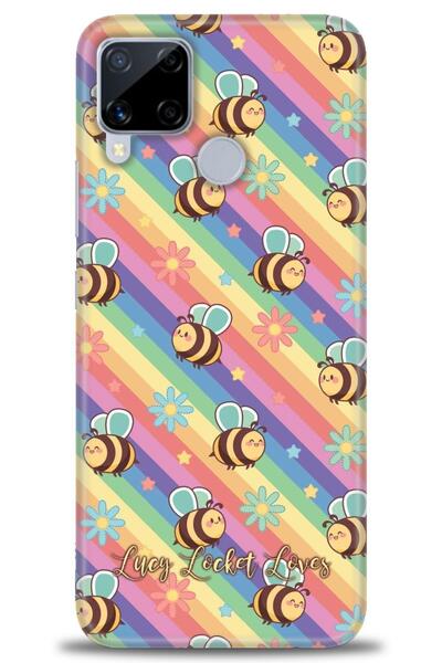 realme حافظة متوافقة مع C15 A+ Plus + واقي شاشة سيراميك غير قابل للكسر - 419