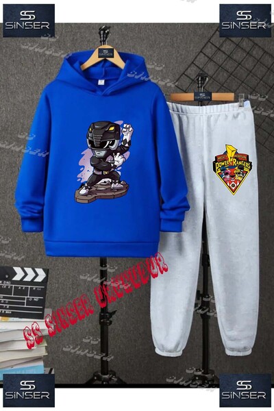 SS SİNSER Set de trening cu hanorac imprimat pentru copii, unisex, „POWARRANG...