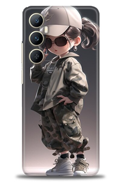 realme حافظة A+ Plus متوافقة مع شبكة الجيل الرابع C65 + واقي شاشة سيراميك غير...