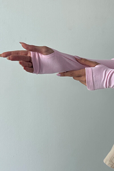 LACHT Дамски розов велосипеден шал без пръсти от модален плат