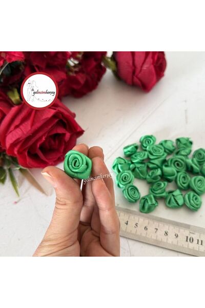 Gelincimherşey Saten Kurdele Gül 25 Adet 2 cm