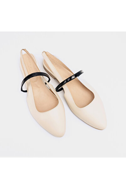 Delilah Genuine Leather MaryJane Ballet Flats