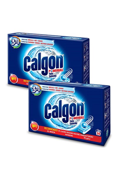 Calgon Set 2 Pachete tablete anticalcar, 3 in 1 Powerball, 60 buc, Protejeaza masina de spalat