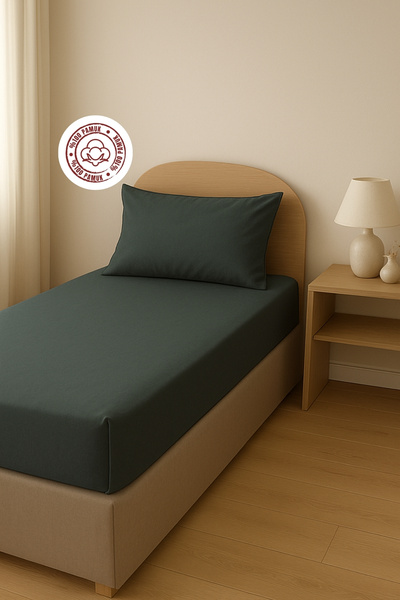 sutra 100% Cotton Satin 100X200+30 cm Single Fitted Sheet Set