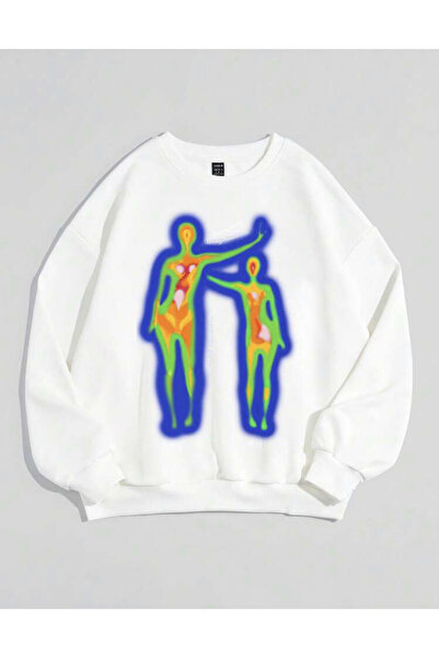 LAPS سويت شيرت كبير الحجم برقبة دائرية للجنسين