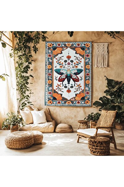 Else Dekor Moth Night Butterfly Patterned Wall Cloth Wall Tapestry Wall Tapestry