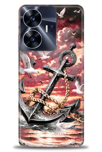 realme حافظة A+ Plus متوافقة مع شبكة الجيل الرابع C55 + واقي شاشة من السيرامي...