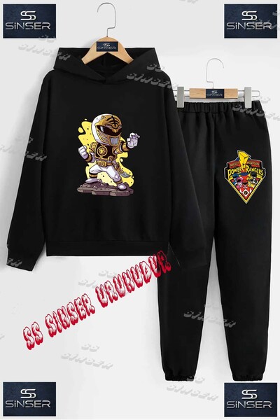 SS SİNSER Set de trening cu hanorac imprimat pentru copii, unisex, „POWAR RAN...