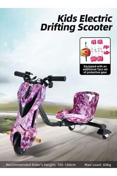 Arabest Mini 36V High-Power 360° Electric Drifting Scooter for Children and Adults - Adjustable, wi