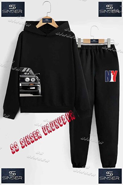 SS SİNSER Set de trening cu hanorac imprimat pentru copii, unisex, cu imprime...