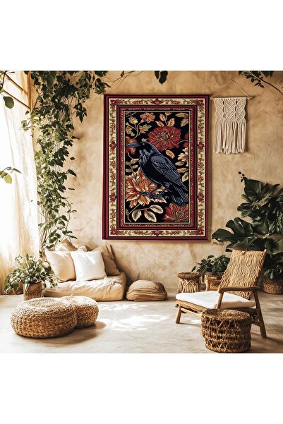 Else Dekor Raven Crow Animal Pattern Wall Cloth Wall Tapestry Wall Tapestry