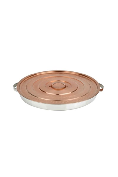 Dania 8-Piece Stainless Steel Breakfast Tray - Engraved Copper Lid | Elegant hospitality starts here