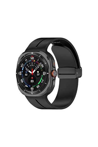 zore Galaxy Watch 8 Classic 46mm Krd-84 Silicone Band - Black