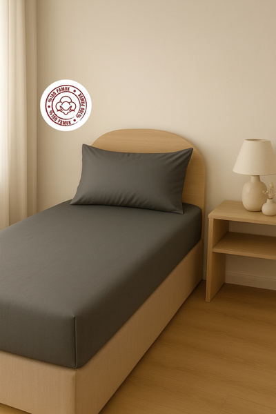 sutra 100% Cotton Satin 100X200+30 cm Single Fitted Sheet Set