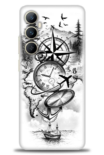 realme حافظة A+ Plus متوافقة مع شبكة الجيل الرابع C65 + واقي شاشة سيراميك غير...