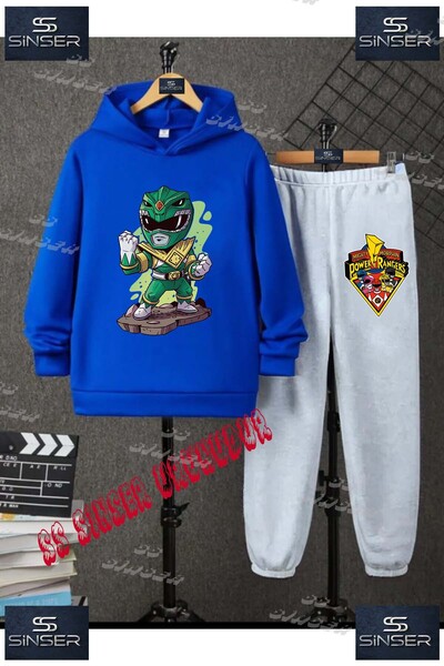 SS SİNSER Set de trening cu hanorac imprimat pentru copii, unisex, „POWARRANG...