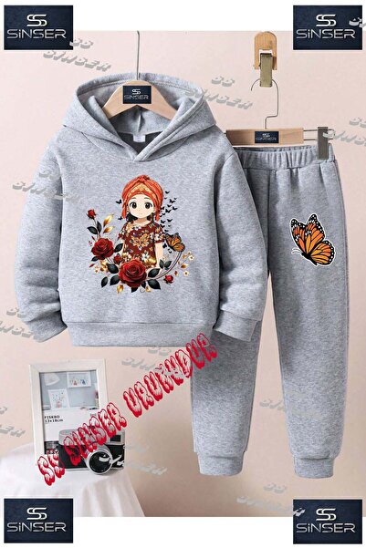 SS SİNSER Παιδικό Unisex Σετ Φόρμας με Κουκούλα και Στάμπα "JIYN ANIME GIRL"