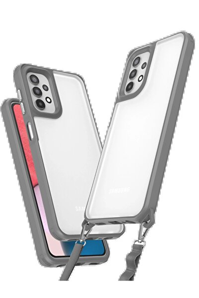 VINTESSY حافظة سامسونج جالاكسي A23 4G حافظة سيليكون بنتا - رمادي تيتان - (5796) - VOANFD1198-1900