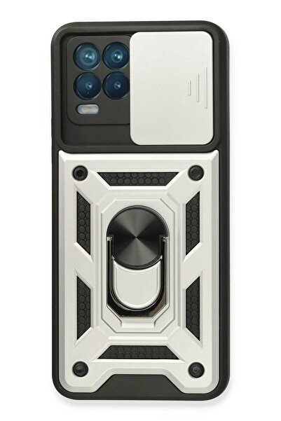 toyigoo Realme 8 Case Pars Silicone with Lens Ring - Silver-(5796) - Tygo9685-9234